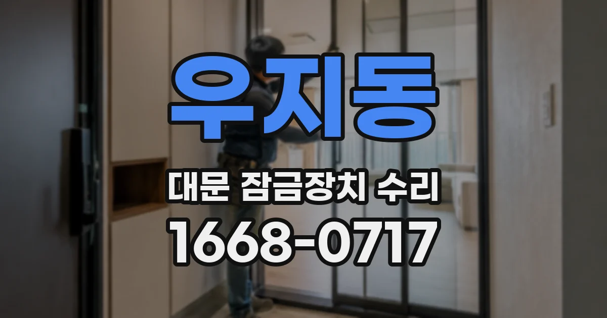 우지동 대문 잠금장치 수리