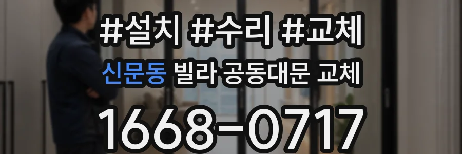 신문동 빌라 공동대문 교체