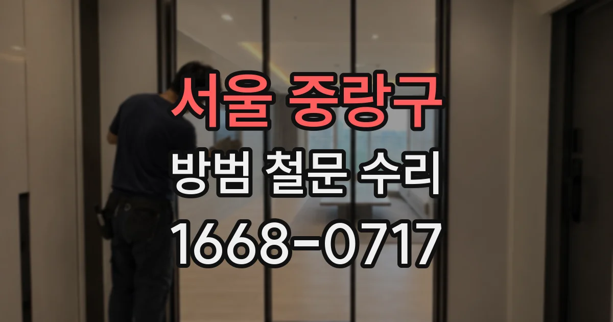서울 중랑구 방범 철문 수리