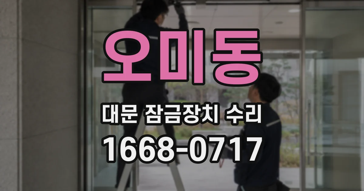 오미동 대문 잠금장치 수리