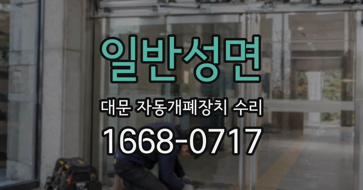 일반성면 대문 자동개폐장치 수리