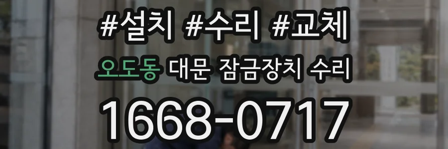 오도동 대문 잠금장치 수리