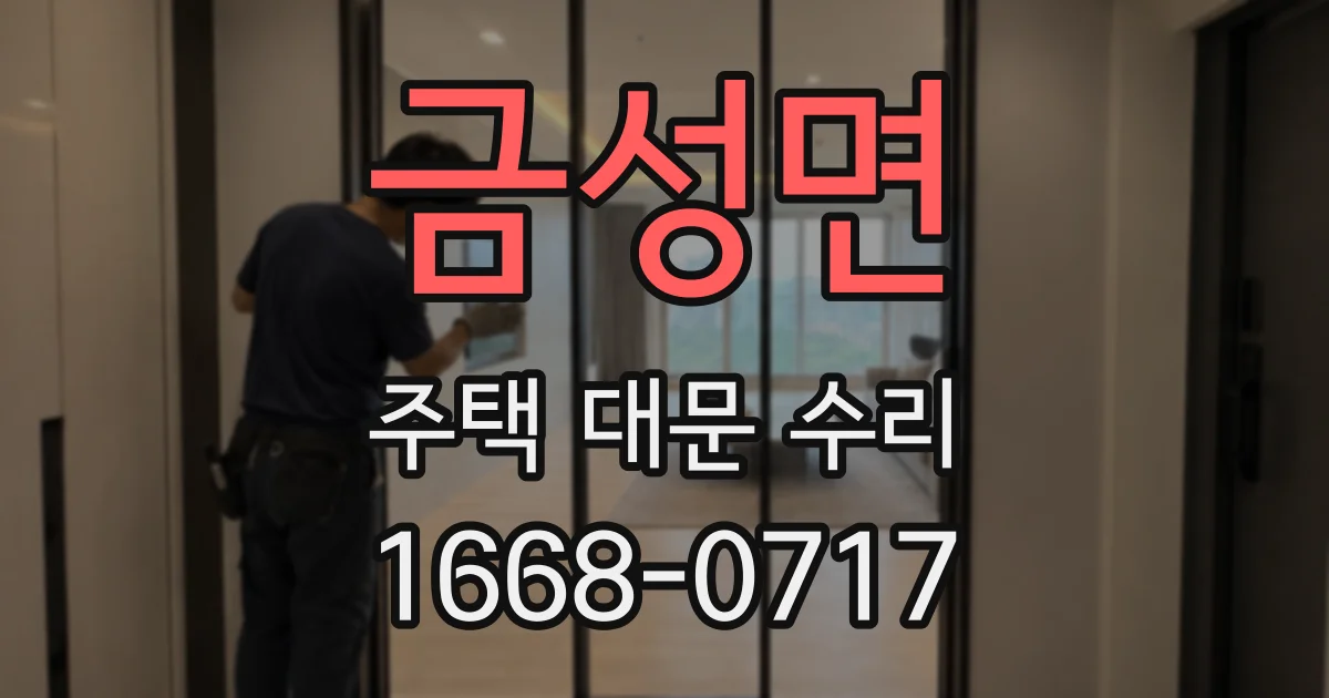 금성면 주택 대문 수리