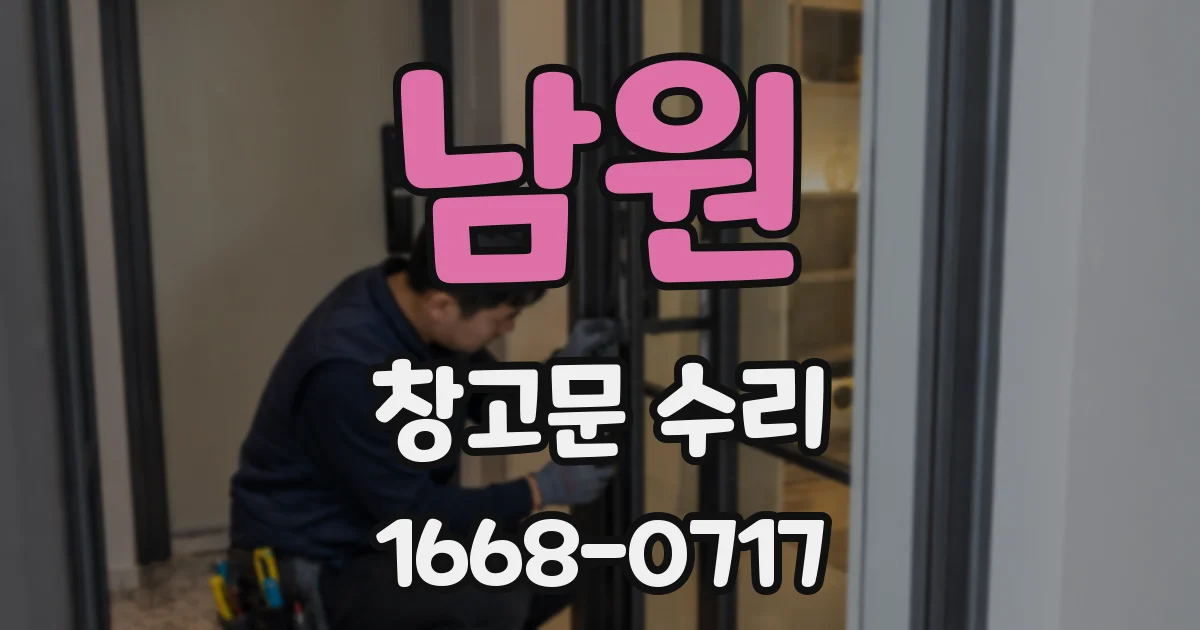 남원 창고문 수리