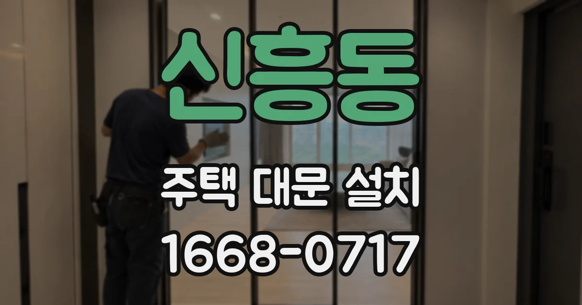 신흥동 주택 대문 설치