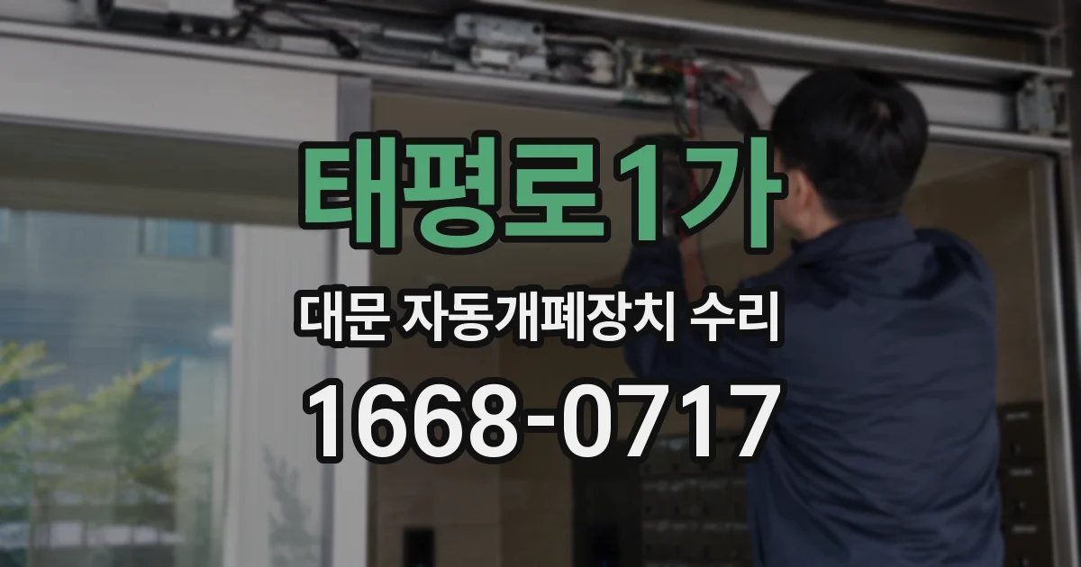 태평로1가 대문 자동개폐장치 수리