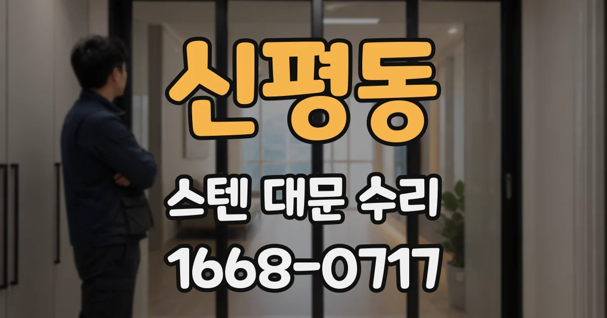 신평동 스텐 대문 수리