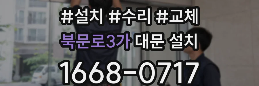 북문로3가 대문 설치