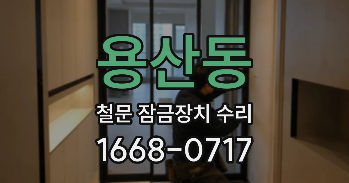 용산동 철문 잠금장치 수리