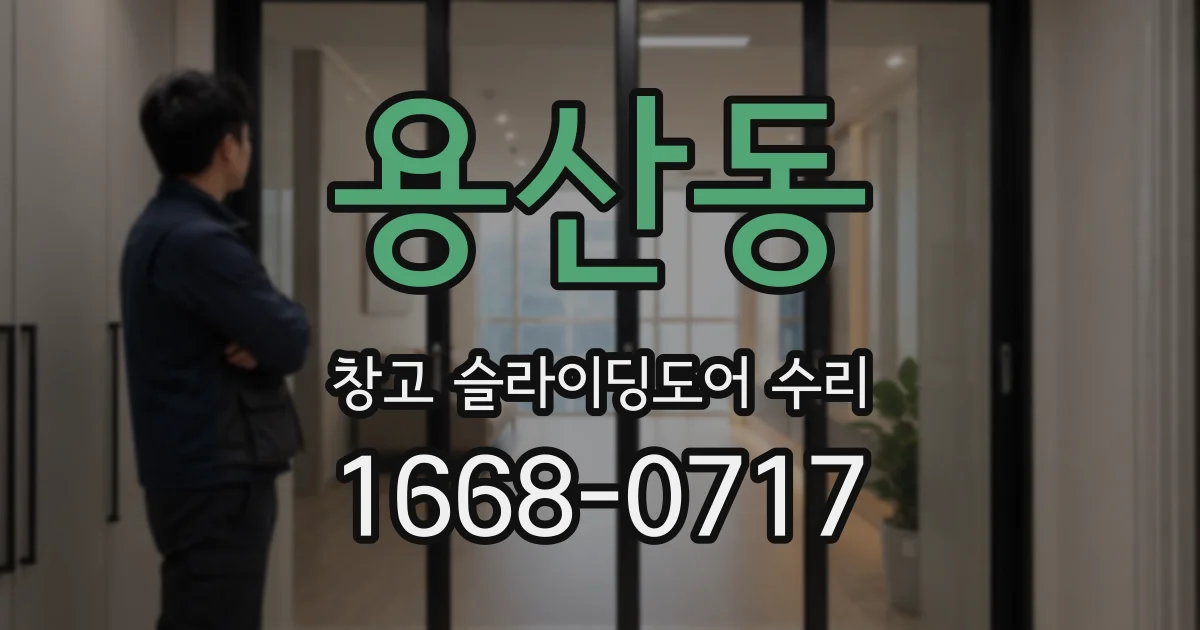용산동 창고 슬라이딩도어 수리