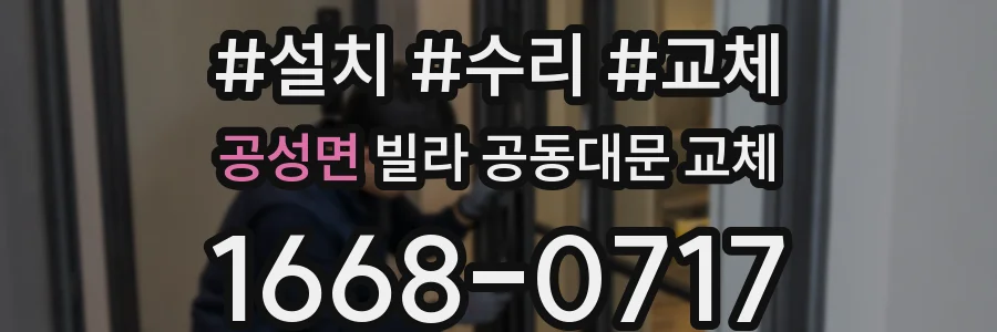 공성면 빌라 공동대문 교체