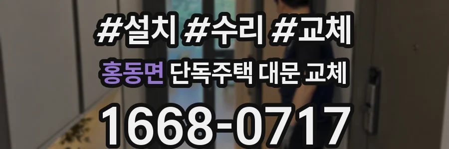 홍동면 단독주택 대문 교체