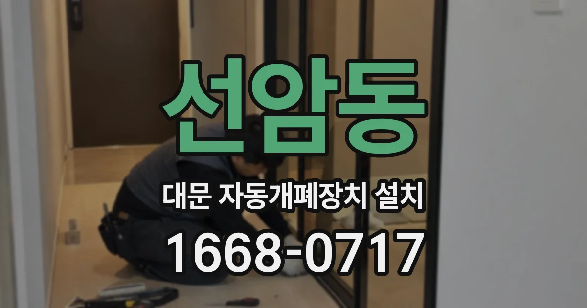 선암동 대문 자동개폐장치 설치