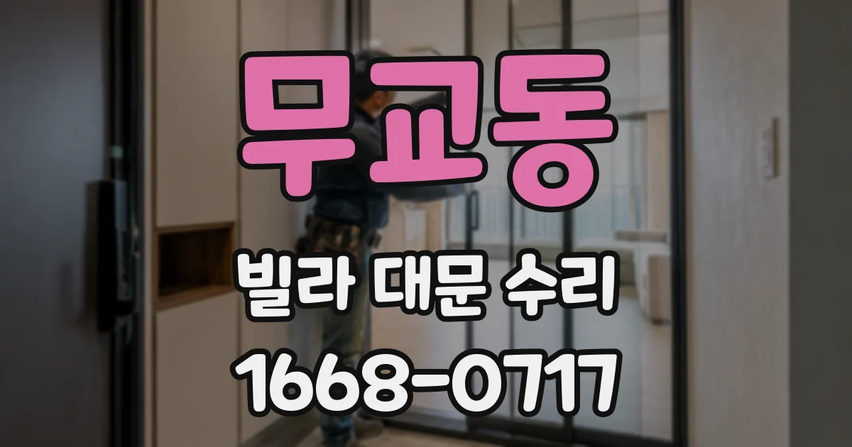 무교동 빌라 대문 수리
