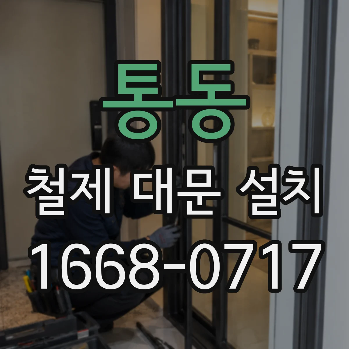 통동 철제 대문 설치
