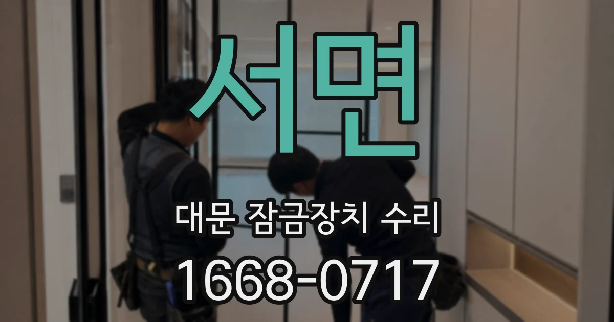 서면 대문 잠금장치 수리