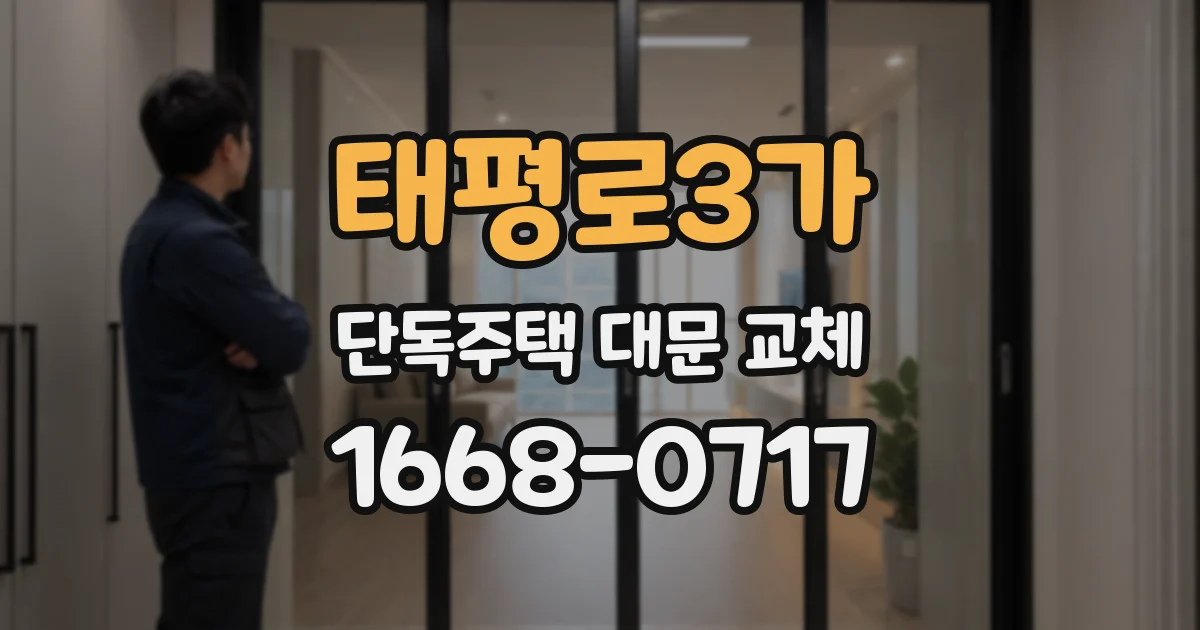 태평로3가 단독주택 대문 교체