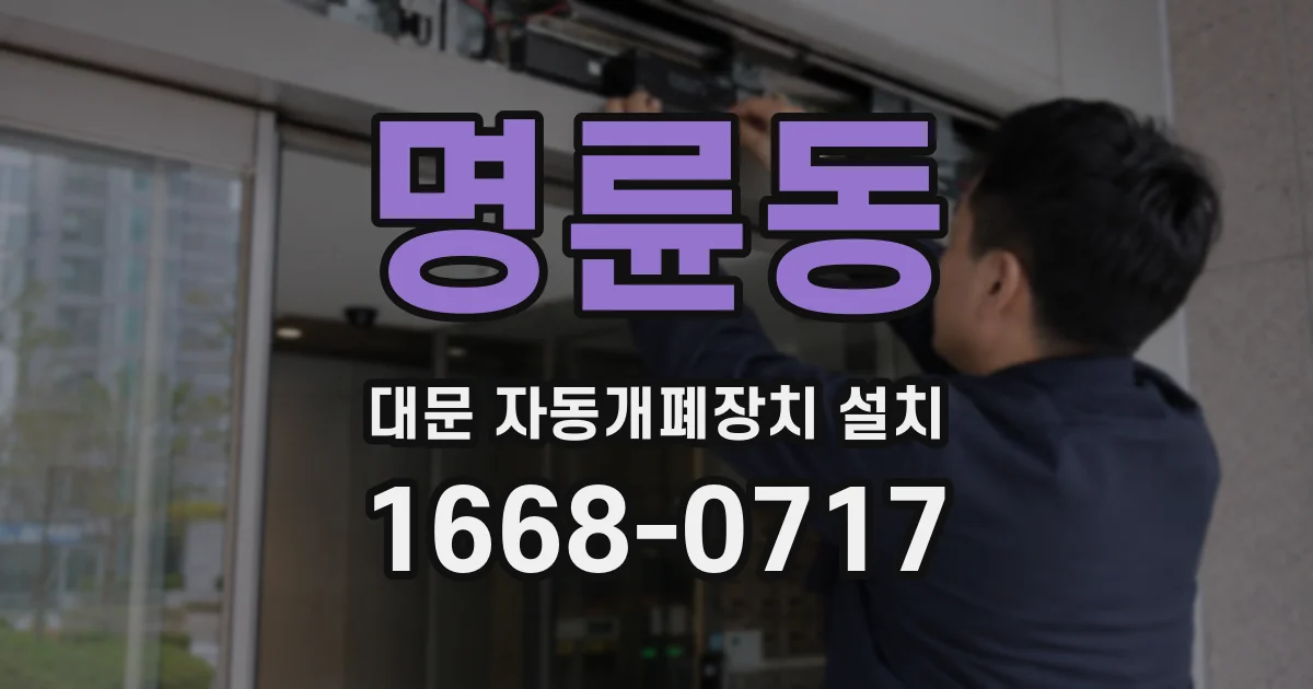 명륜동 대문 자동개폐장치 설치