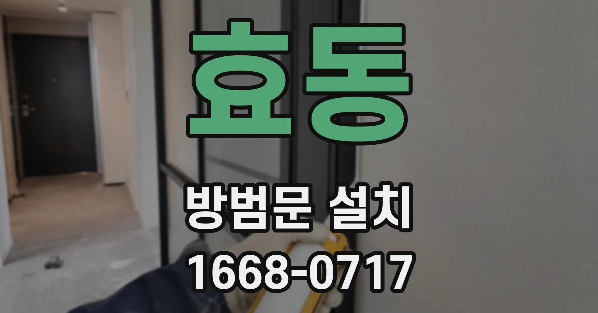 효동 방범문 설치