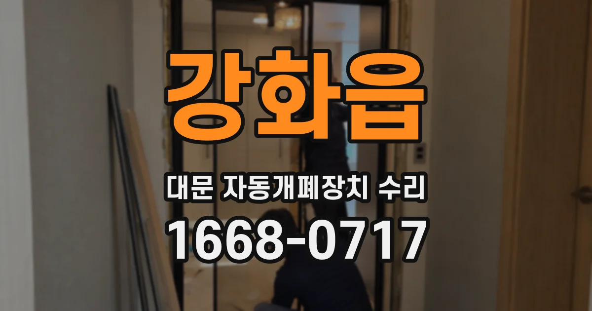 강화읍 대문 자동개폐장치 수리