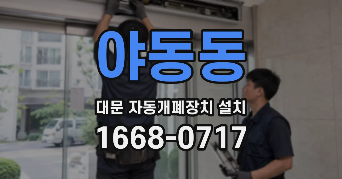 야동동 대문 자동개폐장치 설치