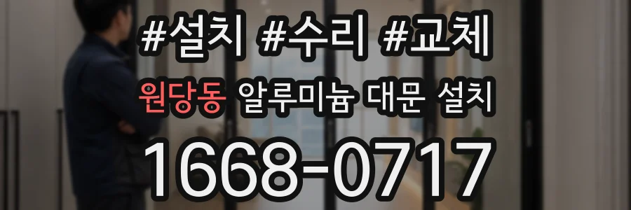 원당동 알루미늄 대문 설치