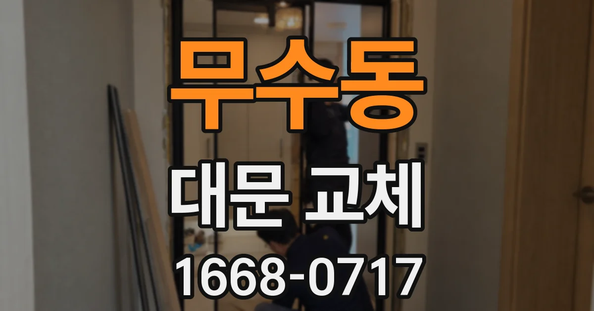 무수동 대문 교체