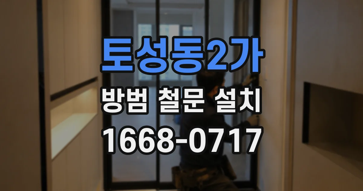토성동2가 방범 철문 설치