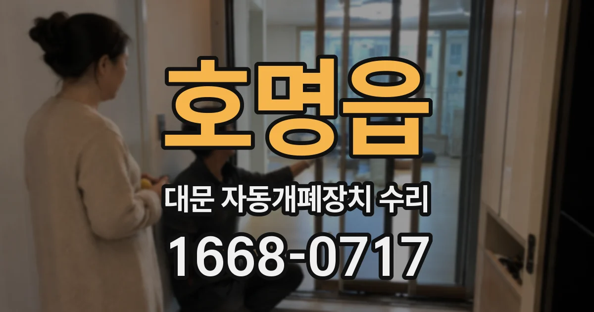 호명읍 대문 자동개폐장치 수리