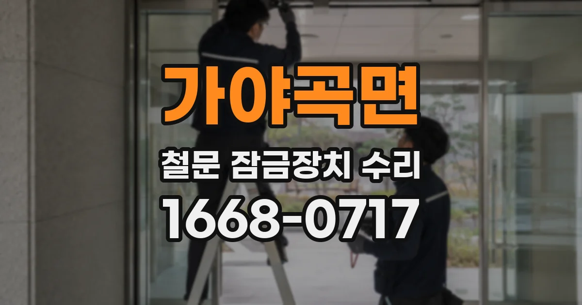 가야곡면 철문 잠금장치 수리