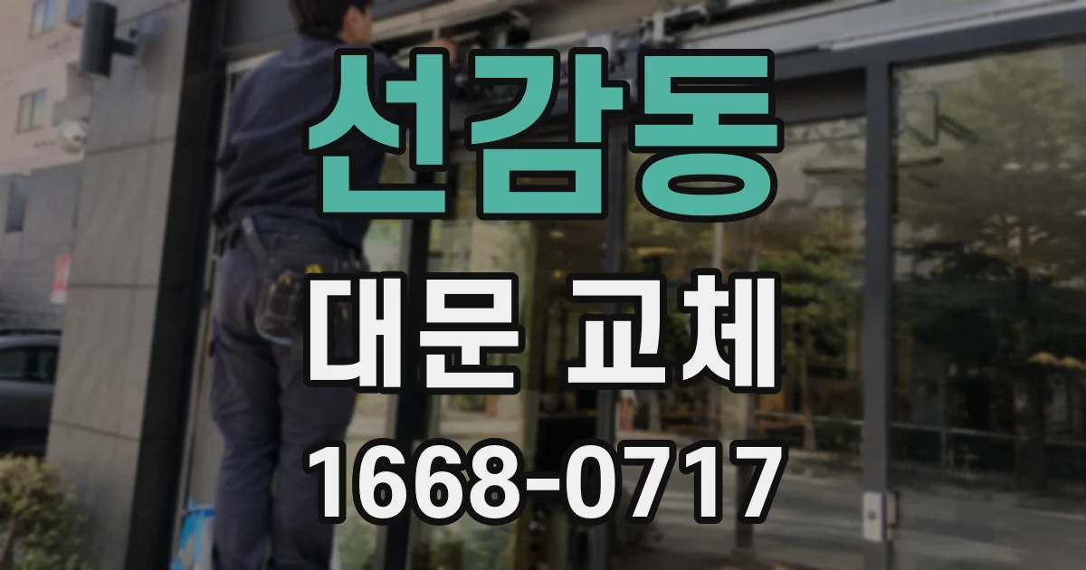 선감동 대문 교체