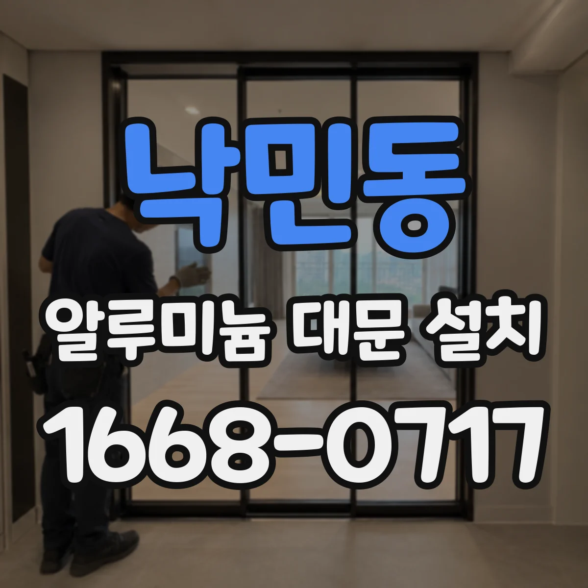 낙민동 알루미늄 대문 설치