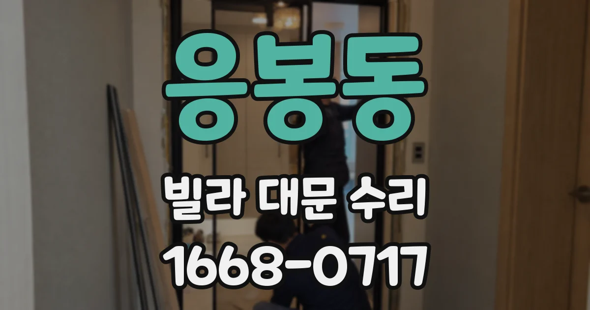 응봉동 빌라 대문 수리
