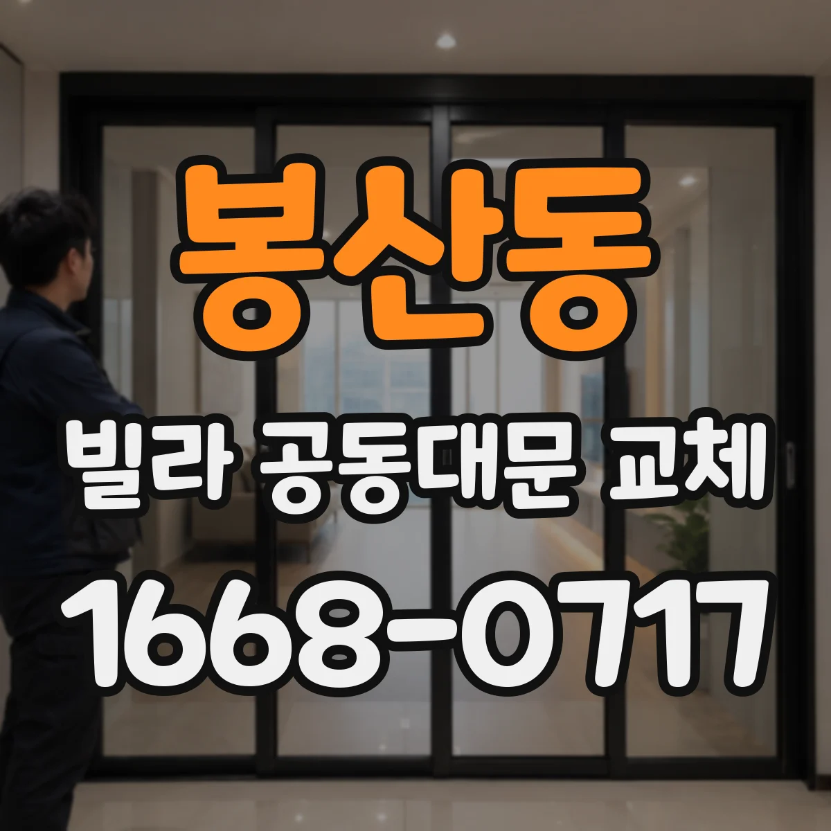 봉산동 빌라 공동대문 교체