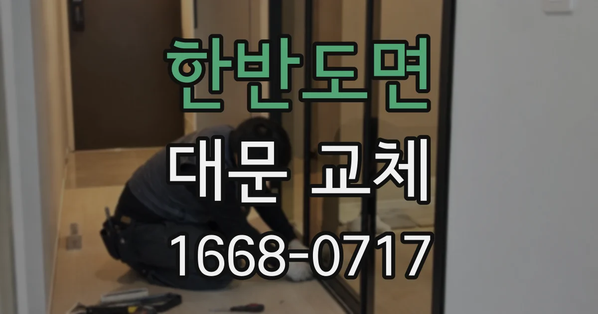 한반도면 대문 교체