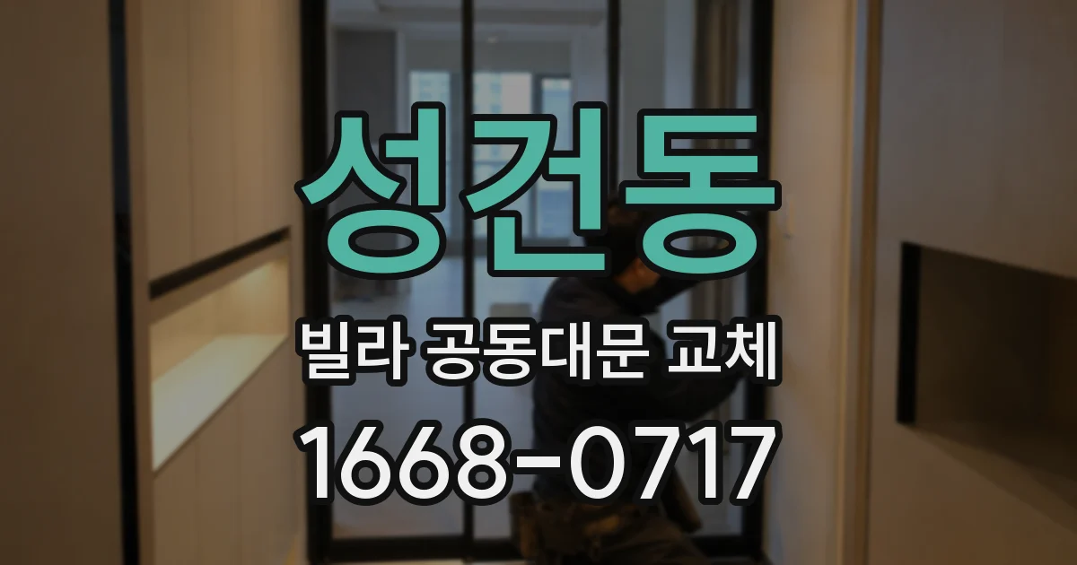 성건동 빌라 공동대문 교체