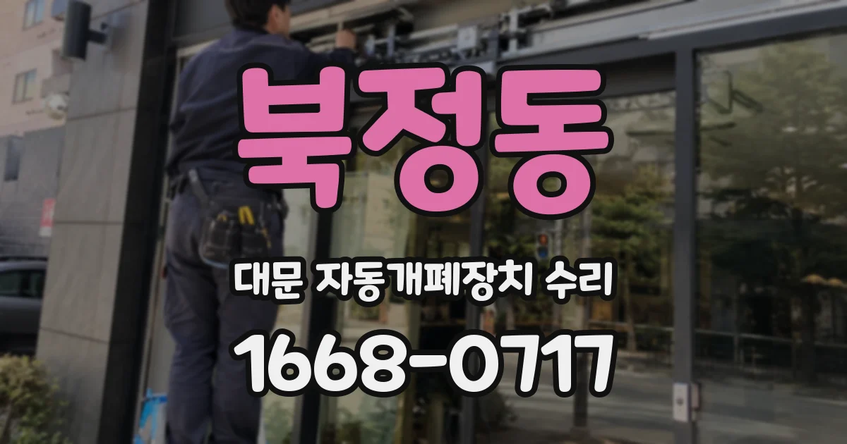 북정동 대문 자동개폐장치 수리
