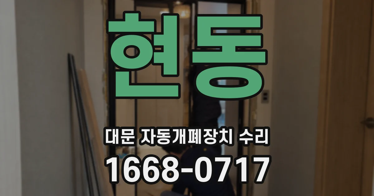 현동 대문 자동개폐장치 수리