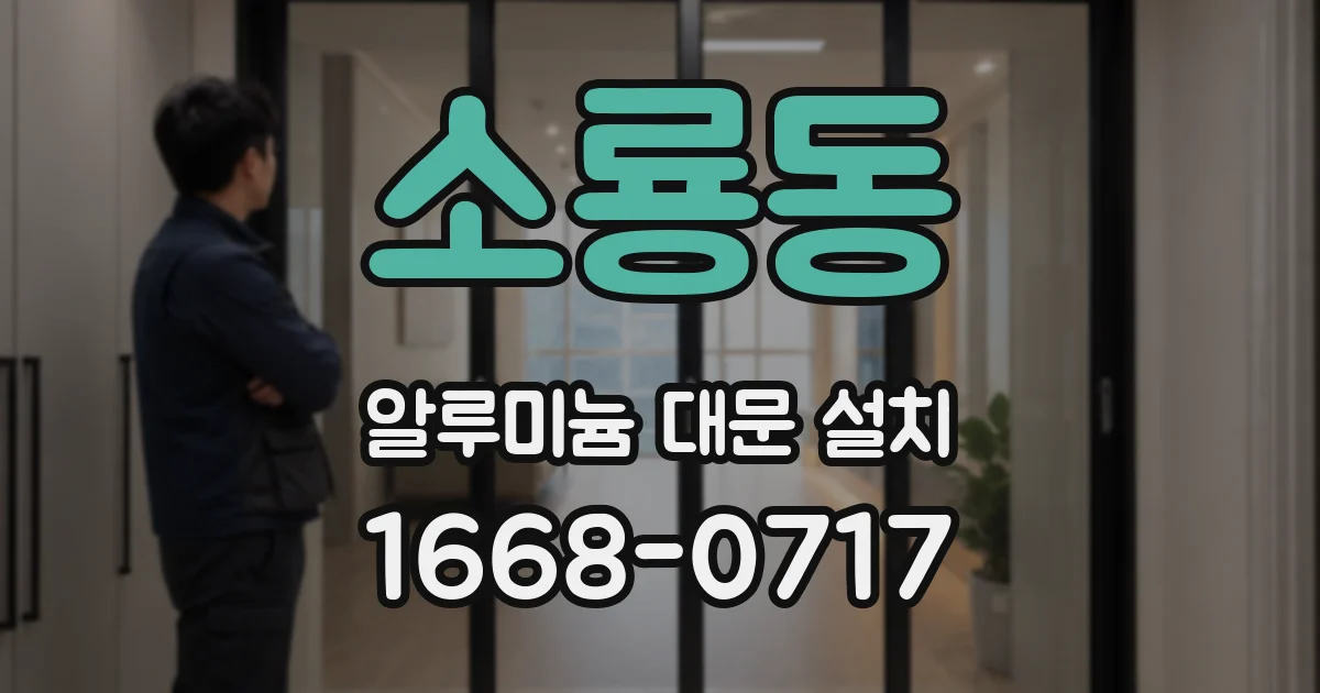 소룡동 알루미늄 대문 설치
