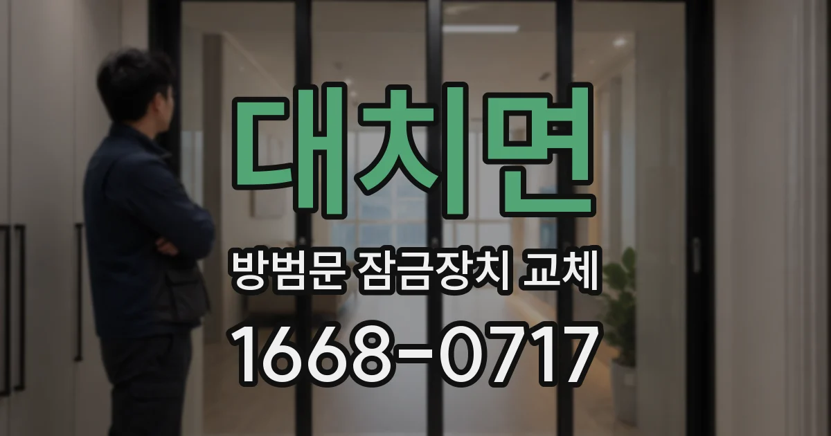 대치면 방범문 잠금장치 교체