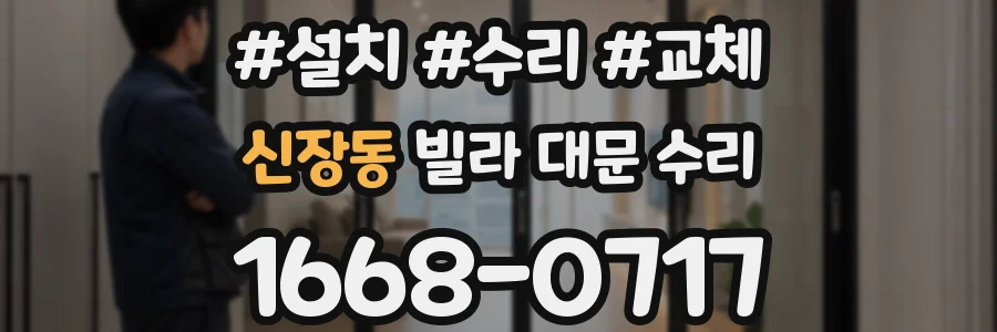 신장동 빌라 대문 수리