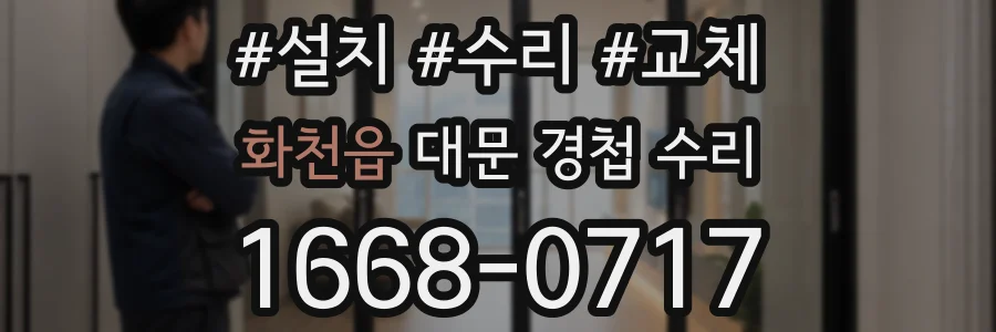화천읍 대문 경첩 수리
