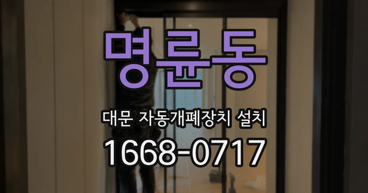 명륜동 대문 자동개폐장치 설치