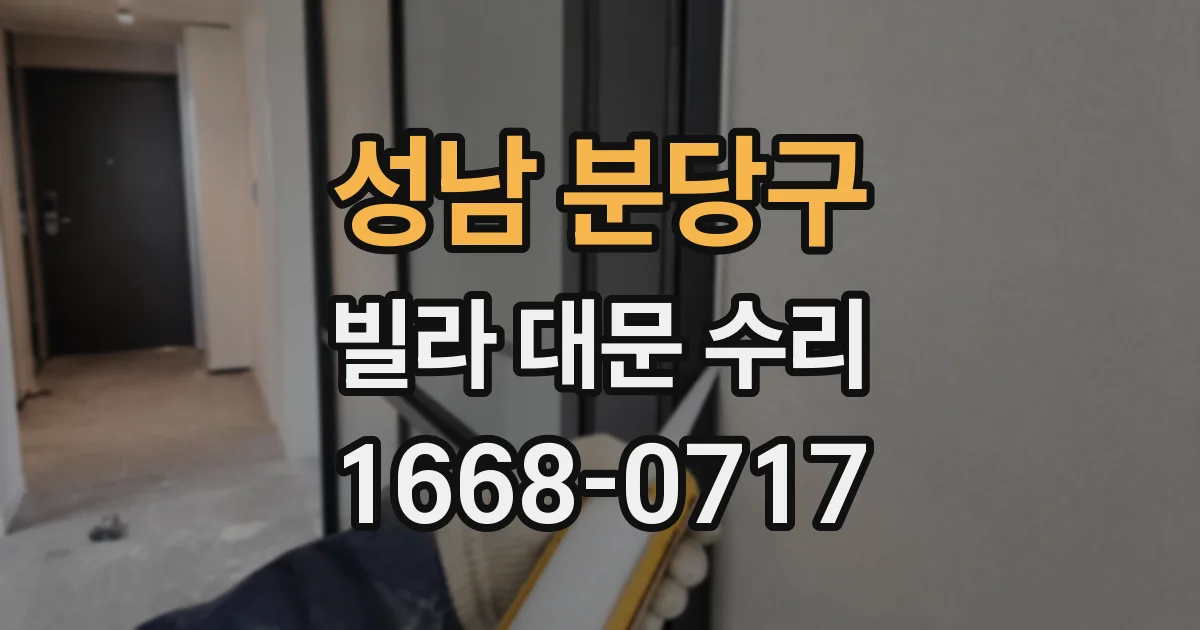성남 분당구 빌라 대문 수리