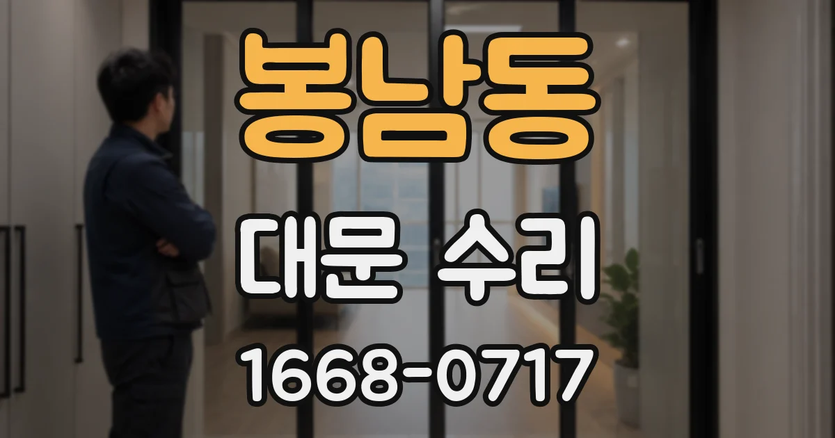 봉남동 대문 수리