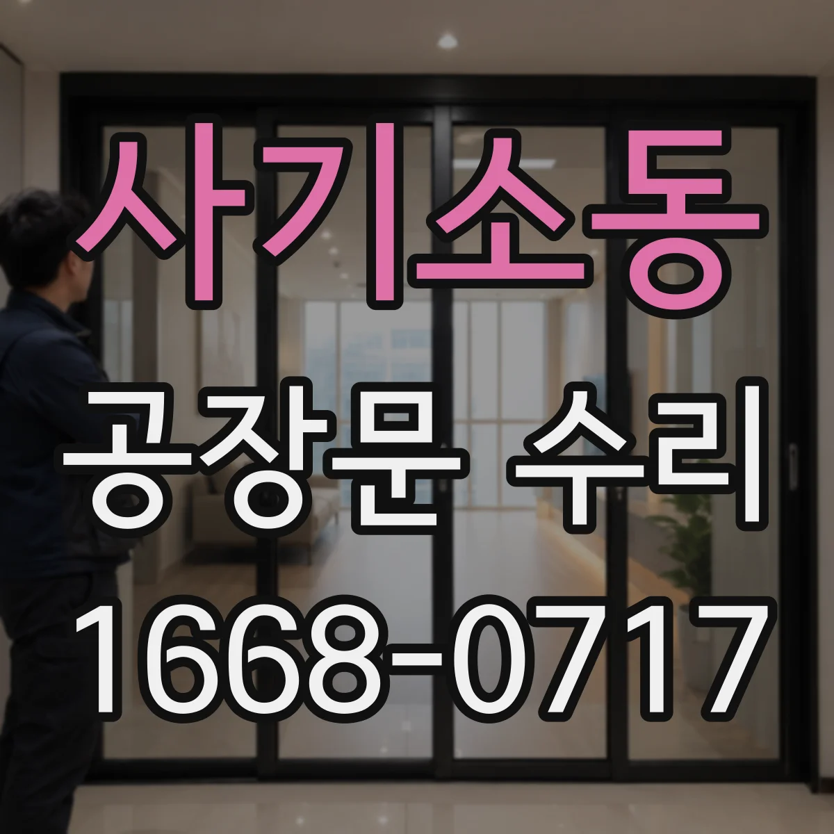 사기소동 공장문 수리
