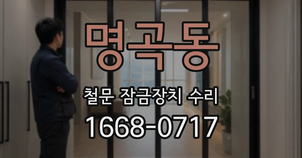 명곡동 철문 잠금장치 수리
