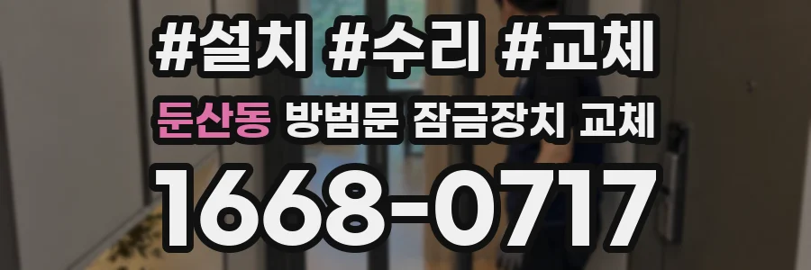 둔산동 방범문 잠금장치 교체