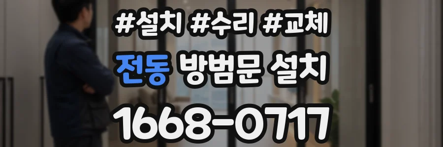 전동 방범문 설치