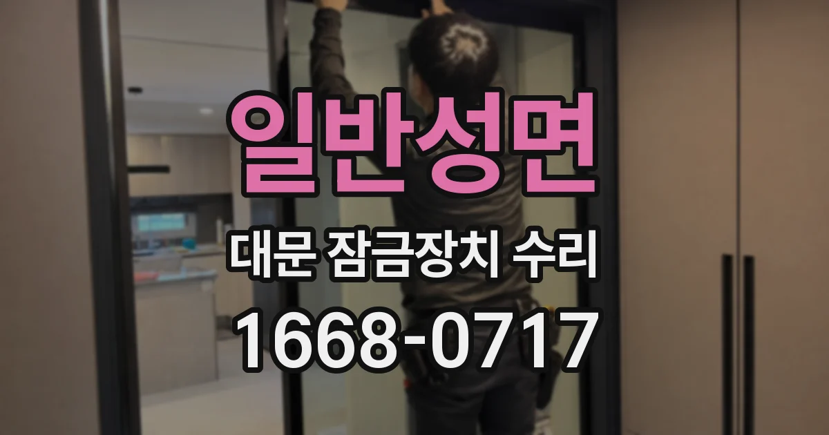 일반성면 대문 잠금장치 수리